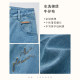 Amii slit denim skirt women's letter embroidered straight skirt 2025 new irregular midi skirt
