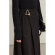 Amii2025 summer new high-end commuting geometric buckle belt decorative skirt women's A-line skirt small black skirt