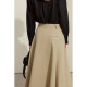 AMII2024 Early Autumn New Autumn New Senior Commuters Top Sentelling A -line Skirt Skirt Female Black Skirt Middle Skirt
