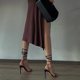 Tacones altos con correa para el verano con faldas 2025, nuevo estilo de hadas de nicho, sandalias sexys con punta abierta y tacón de aguja para mujer