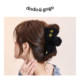 DODOGOGO plush three-dimensional cat scratching clip cute hair shark clip 2025 new back of the head hair clip hair catching