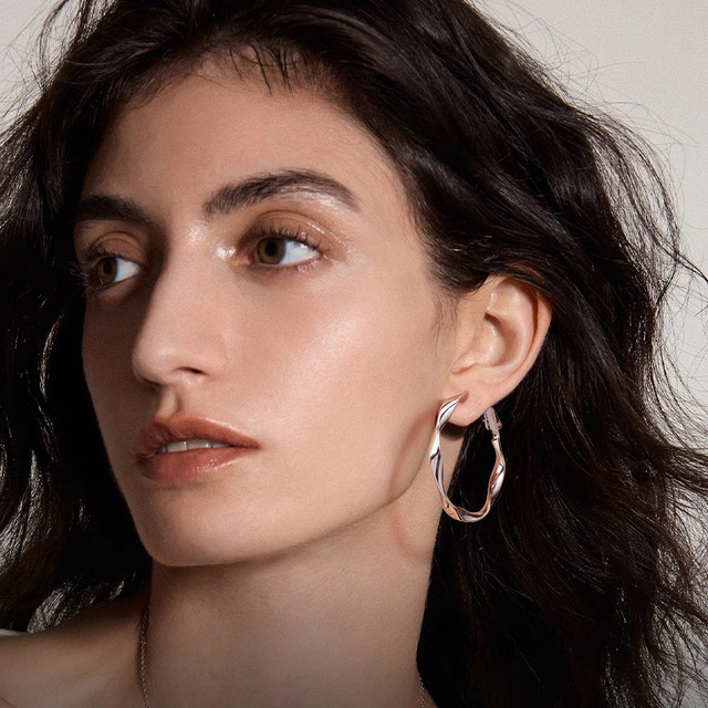 AJIDOU AJIDOU Earrings for Women's Earrings Large Studs Mobius Niche Light Luxury Earrings 2025 Hot Earrings