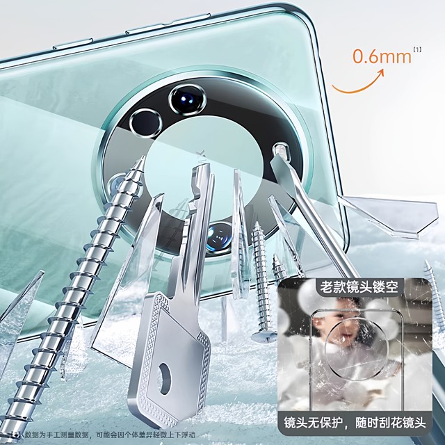 First Guard Applicable Huawei Mate70pro mobile phone case Mate70pro+new transparent Mate60pro all -inclusive lens Mate60 protective set ultra -thin anti -fall silicone men and women 50 senior soft soft