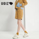 UGIZ spring and autumn new Korean version of the women's light core pile pencil high -waist high -waist A version of the hip half skirt Uckd907
