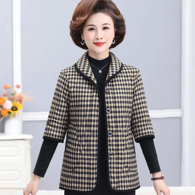 Old man's vest, women's winter short-sleeved cotton coat, velvet, thickened and warm, middle-aged and elderly mother's vest, half-sleeved cotton jacket, outer wear