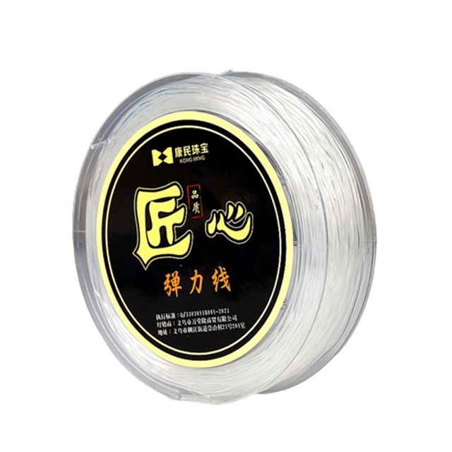 Transparent crystal elastic cord bracelet beaded cord bracelet thread beaded elastic cord wear-resistant Oxford elastic cord