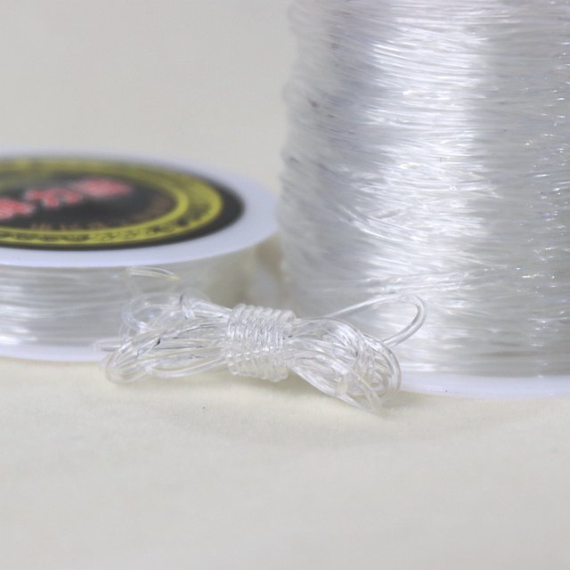 Domestic transparent crystal beef tendon threaded with beads, elastic cord, rubber band, elastic rope bracelet, elastic cord bracelet, beaded thread