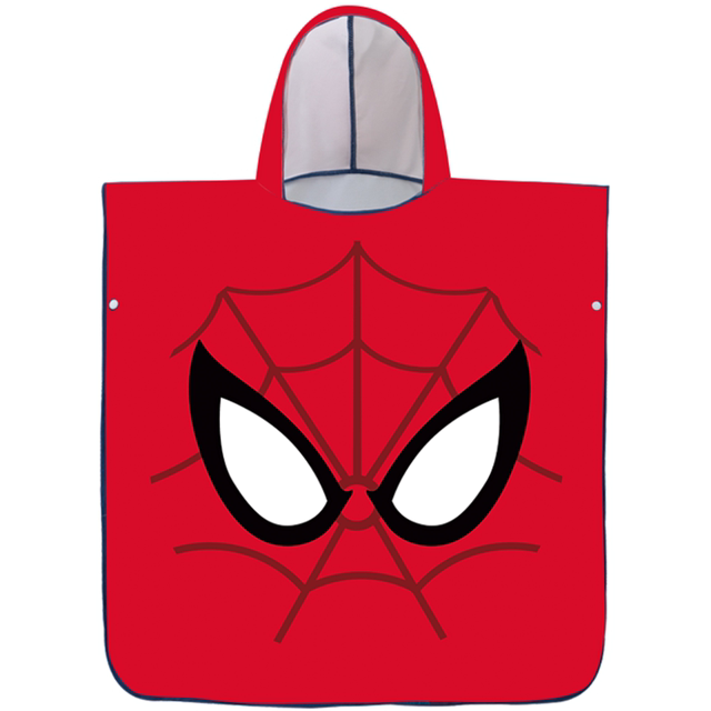 Children's bath towel cartoon cape hooded baby water-absorbent quick-drying swimming bathrobe boy's beach portable beach towel