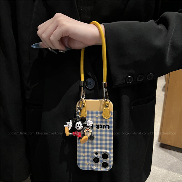 Crossbody strap lanyard suitable for Apple 16promax mobile phone case iPhone 15promax cute women cartoon 17pro new style 13 hand rope 12 anti-fall 14promax vacation style 11