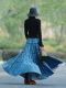 Su Xin's new style of floral long skirt, autumn and winter A-line lace-up oversized dance skirt and skirt