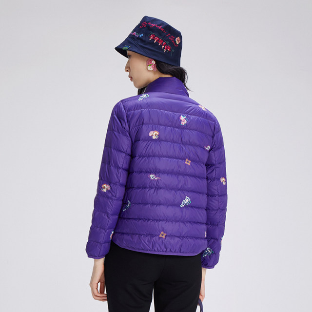 Fish brand women's down jacket for women's new autumn thin duck down jacket for inner wear and outer wear short top FGGC5100
