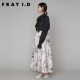 FRAY I.D autumn and winter retro elegant high waist printed trumpet skirt FWFS234082