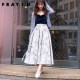 FRAY I.D autumn and winter retro elegant high waist printed trumpet skirt FWFS234082