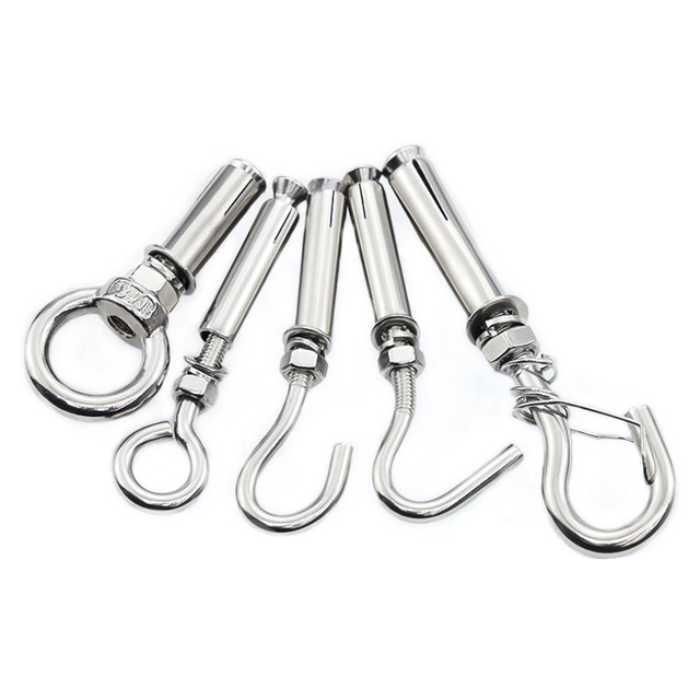 304/201 stainless steel expansion screw hook universal hook lifting ring pull expansion bolt M6M8M10M12