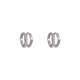 Silver earrings plain hoop earrings 2025 new hot style earrings light luxury high-end double ear pierced earrings for women