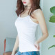 
2025 new Korean version white sleeveless suspender vest base shirt with spring and autumn slim short T-shirt for women summer sexy