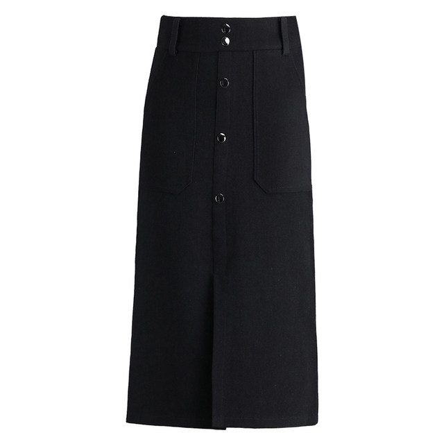 Long Mao Mao Mo Mo Mo Mo Mo Mo Moles Box Skirt 2024 Autumn and Winter new style is thin and versatile skirt split bag hip skirt women's tide
