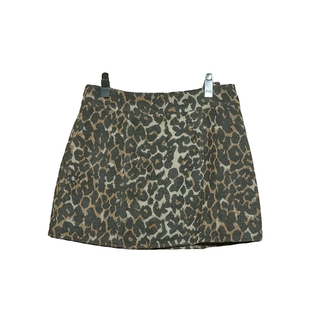 Leopard print skirt for women foreign trade original single autumn and winter high waist sexy short skirt for women rear zipper casual one-step skirt