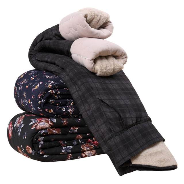 Mom plus velvet thickened cotton pants in autumn and winter grandma wears high-waisted camel velvet pants for middle-aged and elderly women's warm pants