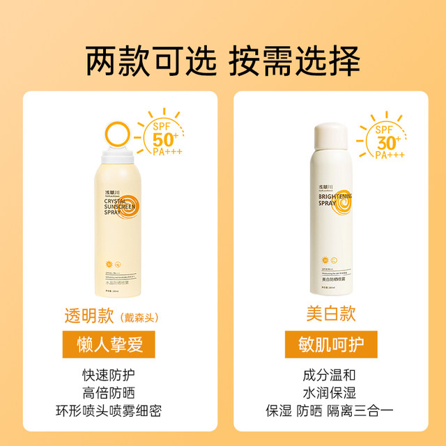 Hard core sunscreen, Asakusa River sunscreen spray, refreshing face and ...