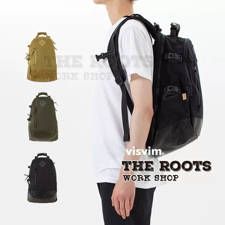 日本VISVIM 22SS复古尼龙羊皮拼接CORDURA 20L 通勤双肩包-Taobao