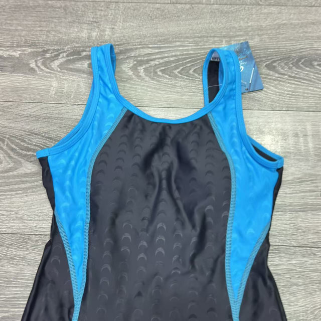 Women's imitation shark leather professional competition flat corner five-point pants large backless simple piece training suit one-piece swimsuit