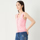 
kodice autumn and winter new women's clothing pink contrasting jacquard knitted vest sleeveless top suspender shirt casual and fashionable