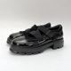 Cabinet Ya's women's shoes genuine leather casual shoes thick-soled soft and comfortable small leather shoes Velcro elastic band European and American platform shoes