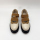 Cabinet Ya's women's shoes genuine leather casual shoes thick-soled soft and comfortable small leather shoes Velcro elastic band European and American platform shoes