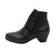 Cabinet Ya's women's boots thick heel genuine leather soft surface soft bottom layer cowhide Velcro mid-heeled boots comfortable short boots