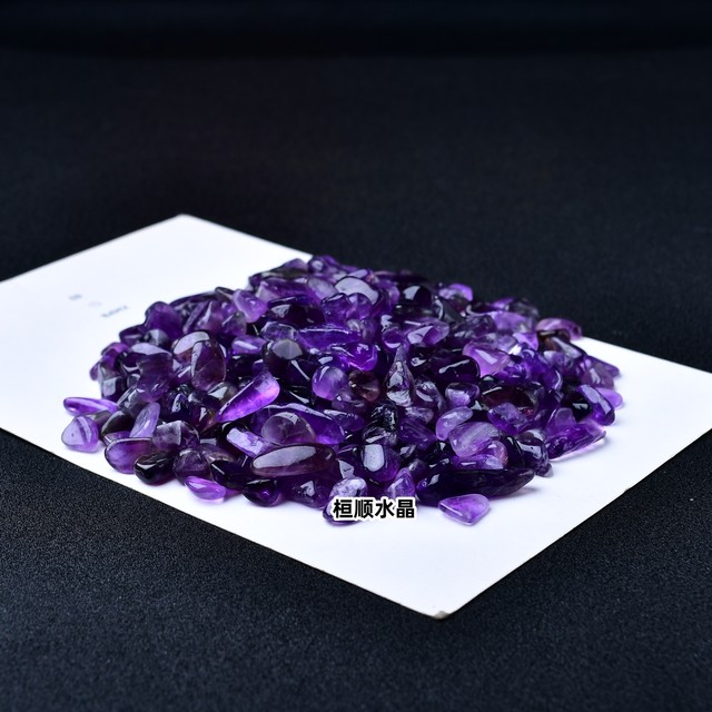 Natural deep amethyst gravel Uruguay deep amethyst degaussing stone bracelet purification degaussing stone inlaid with small particles