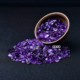 Natural deep amethyst gravel Uruguay deep amethyst degaussing stone bracelet purification degaussing stone inlaid with small particles