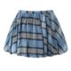 European and American autumn fashion new women's French natural waist college style patterned fluffy skirt mini short skirt
