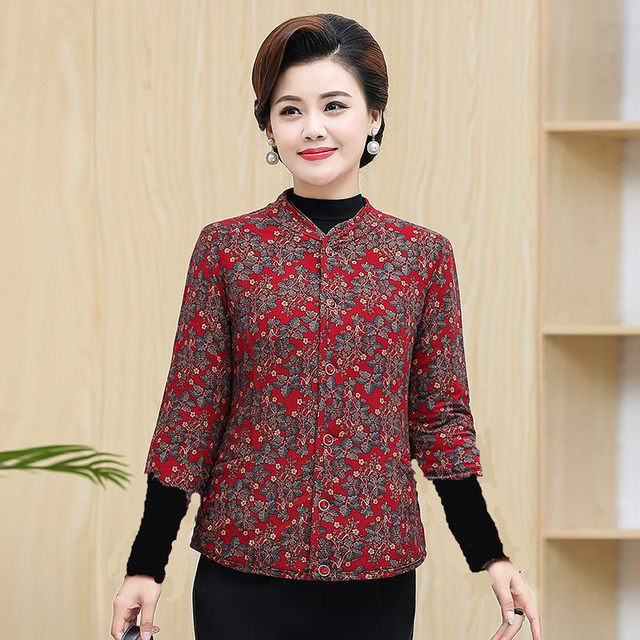 
New half-sleeved cotton jacket with three-quarter sleeves outside wearing winter thickened cotton jacket for women's vest warm mother's clothing for middle-aged and elderly cotton jacket