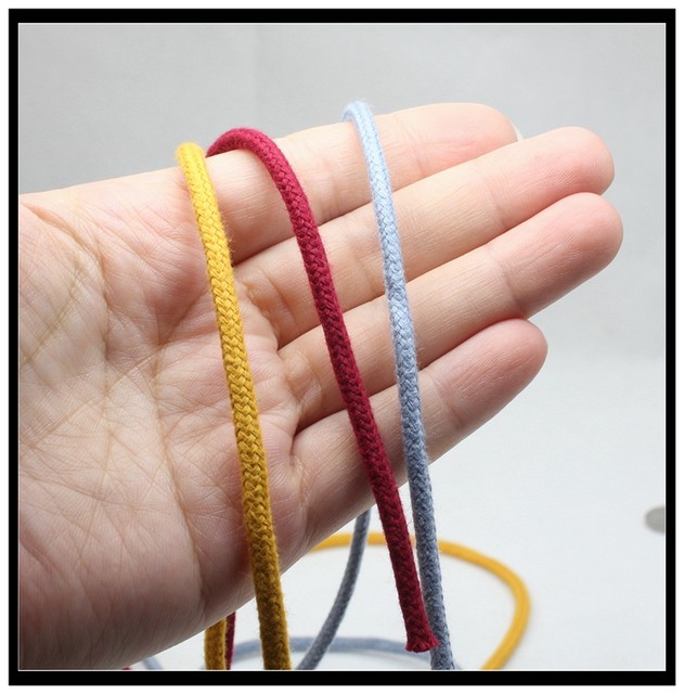 3mm core-spun cotton rope, non-sinterable pure cotton, wenwan cotton thread, diy hand-woven rope, non-elastic Morandi color