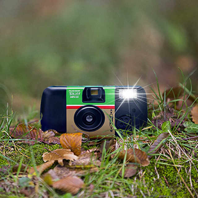 Retro 1986 Fuji Kodak disposable film camera fool flash colorful birthday gift for women