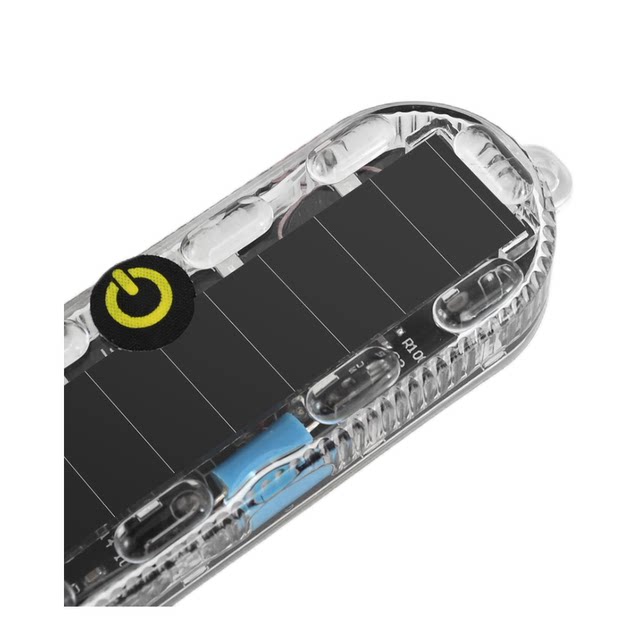 Automobile and motorcycle electric vehicles anti-rear collision solar flash warning light without wiring width LED night rear tail light