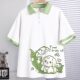 Short -sleeved T -shirt Female Summer 2024 New Explosive Student Polo Shirt Loose Summer Women's Blue Half -Half -Sleeve
