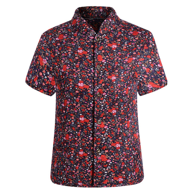 Middle -aged and elderly ladies cotton vest mothers pretend to add fertilizer and increase size half -sleeved cotton.