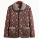 Mom's autumn and winter thick velvet lapel coat for middle-aged and elderly women, large size fashionable loose cotton coat, three-layer thickened cotton jacket
