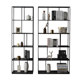 Tiefan Nordic living room floor-standing steel bookshelf wrought iron storage rack simple steel frame whole wall storage partition bookcase