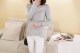 European and American spring women's clothing modal solid color pocket loose slim long-sleeved pullover T-shirt women's base shirt
