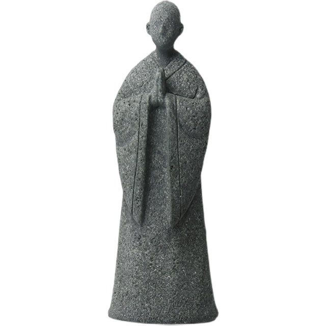 Simulation landscape monk statue, small ornament flower gardening bonsai fake mountain micro -landscape landscape landscape Buddha figure small furnishings
