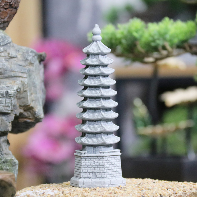 Simulation country landscape small stone pavilion decoration gardening flower bonsai landscape landscape landscape small pavilion decoration small furnishings