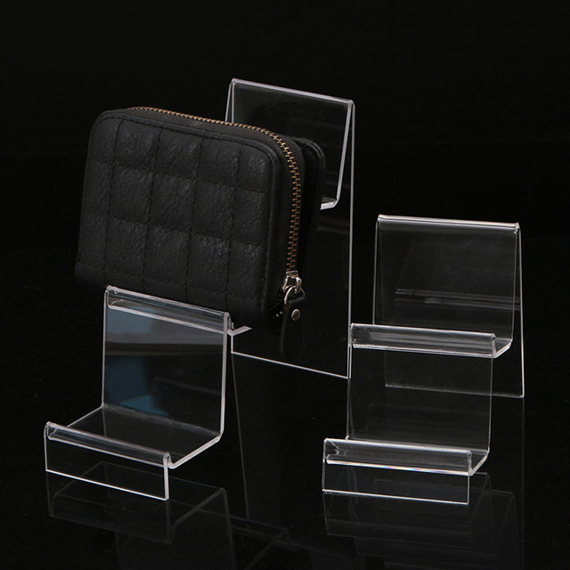 Multi-layer trapezoidal display imported acrylic frame wallet handbag display stand mobile phone digital display stand jewelry display stand