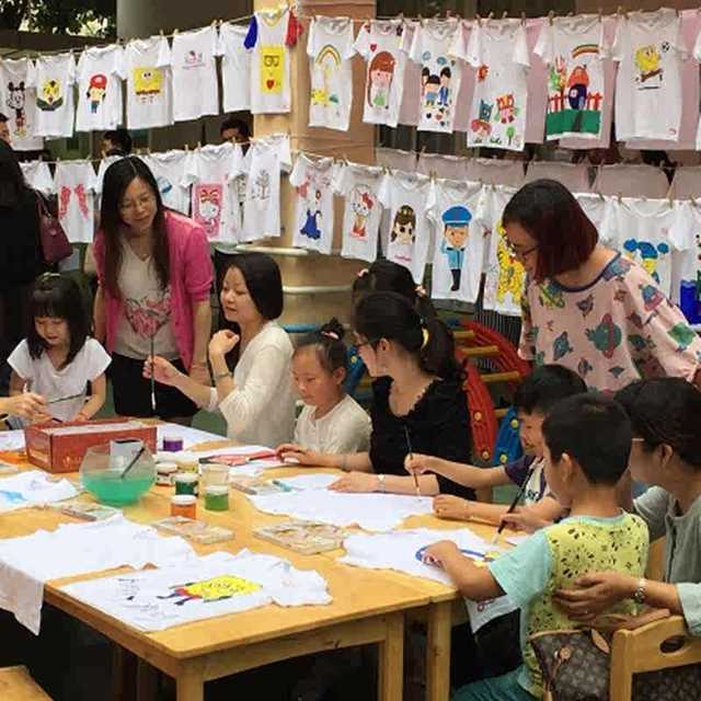 Pure cotton white T-shirt hand-painted drawing tie-dye short sleeves, men and women's cultural shirts customized class uniforms, parent-child outfits, children's graffiti
