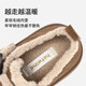 Hot air plus velvet Birkenstock shoes for women, 2025 winter new retro casual cotton shoes, versatile thick-soled furry women's shoes