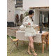 Design niche A-line skirt for women in summer new style 2024 high waist pleated lace tulle skirt cake skirt