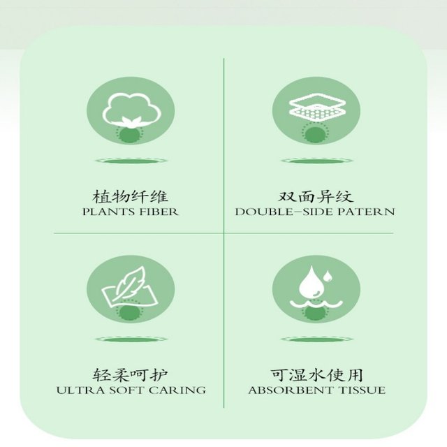 Disposable facial washcloth, 60-pack thickened, maternal and infant skin-friendly cotton soft towel