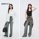 
Sanfu versatile vest for women 2025 new simple basic wide shoulder strap round neck top for women 495692